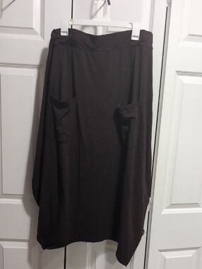 cut loose Asymmetrical Black Pocket Skirt